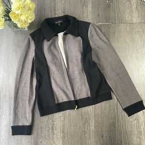 🖤St. John’s Taupe-Black Herringbone Jacket - Size 12